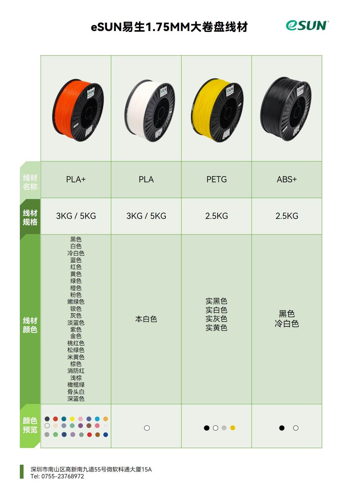 eSUN易生大卷盤線材