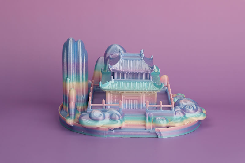 PLA丝绸彩虹打印模型5